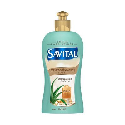 Savital Crema para Peinar Ser&uacute;m de Amino&aacute;cidos y S&aacute;bila  - Frasco 275 ML