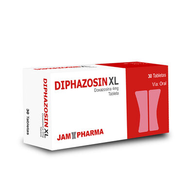 Diphazosin 4 Mg XL Tableta - Caja 30 UN