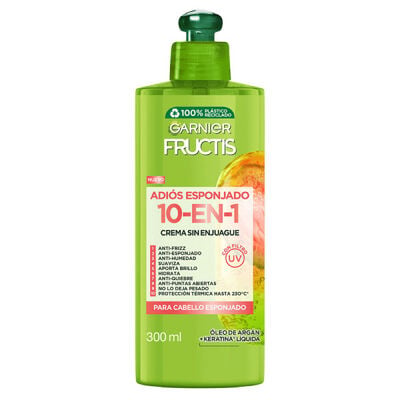 Garnier Fructis Crema sin enjuague Adios Enponjado - Frasco 300Ml
