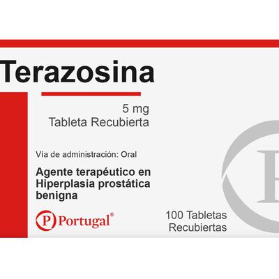 Terazosina 5 mg Tabletas Recubiertas - Caja 100 UN