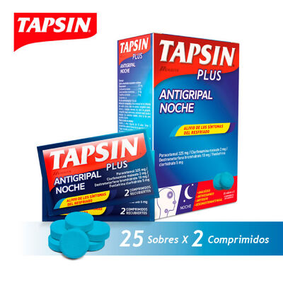 Tapsin Plus Antigripal Noche Comprimido Recubierto - CAJA 25 UN