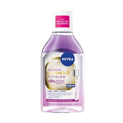 Nivea Luminous Skin Glow Agua Micelar - Frasco 400 ML