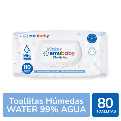 Embubaby Water  Toalla H&uacute;meda - Bolsa 80 UN