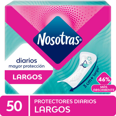Nosotras Protectores Diarios Largo - Bolsa 50 UN