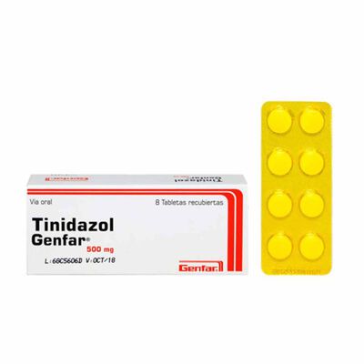 Tinidazol 500 Mg Tabletas - Caja 8 UN