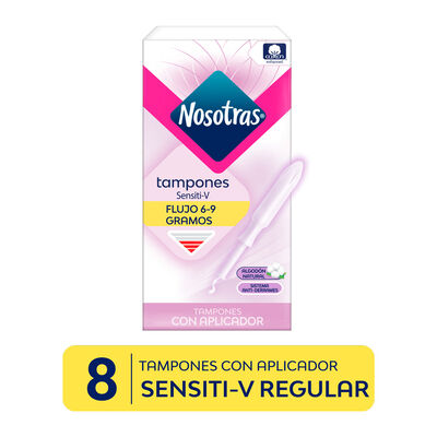 Nosotras Tamp&oacute;n Sensitive con Aplicador Regular - Caja 8 UN