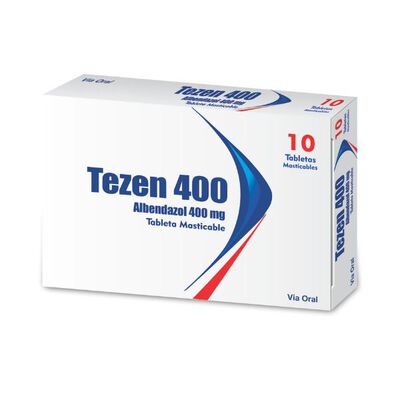 Tezen 400 Mg Tabletas Masticables - Caja 10 UN
