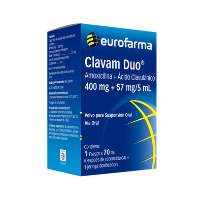 Clavam D&uacute;o 400+57 Mg/75 Ml - Frasco 70 Ml