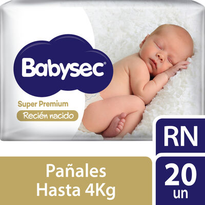 Pa&ntilde;al Babysec Reci&eacute;n Nacido - Bolsa 20 UN