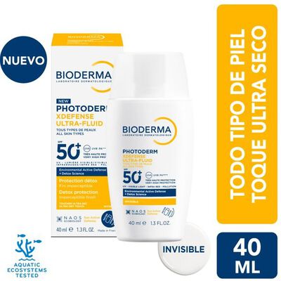 Bioderma Photoderm XDefense Ultra-Fluido SPF 50+ Tono Invisible - Frasco 40 ML