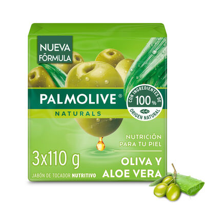 Palmolive Jab&oacute;n Oliva y Aloe Vera 110 G - Pack 3 UN