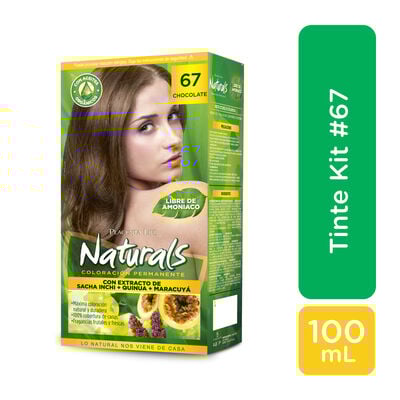 Kit Tinte para Cabello Naturals Chocolate #67  - Caja 100ML