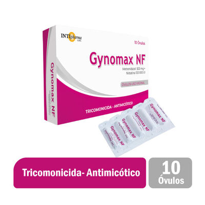 Gynomax NF 500 mg + 100 000 UI &Oacute;vulos Caja  10 Unidades