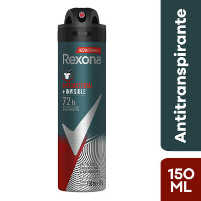 Desodorante Spray Rexona Men Antibacterial + Invisible - Frasco 150 ML