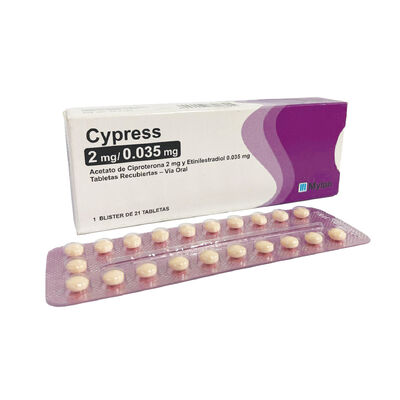 Cypress 2 + 0.035 Mg Tabletas Recubiertas - Caja 21 UN