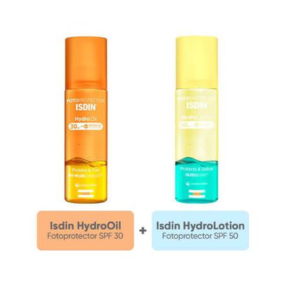 Isdin Fotoprotector Hydro Lotion SPF 50 & Hydro Oil SPF 30 - Pack 2 UN