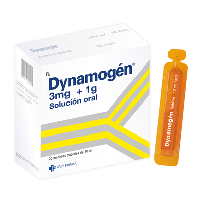 Dynamog&eacute;n 3 Mg + 1 G Ampolla Bebibles - Caja 20 UN