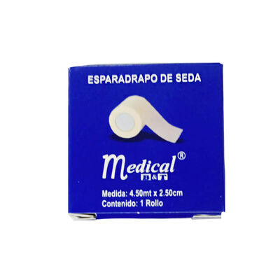 Esparadrapo de Seda Medical 4.5M x 2.5Cm - Caja 1 UN