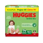 Pa&ntilde;al Huggies Active Sec EconoPack Talla XG - Bolsa 74 UN, , large image number null
