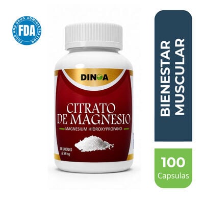 Citrato de Magnesio 500 Mg C&aacute;psulas - Frasco 100 UN