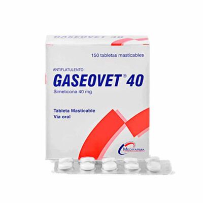 Gaseovet 40 mg Tableta masticable - Bl&iacute;ster 10 UN