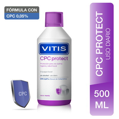 Vitis CPC Protec Enjuague Bucal  - Frasco 500 ML