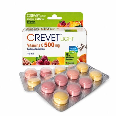 Crevet Light 500mg Tableta masticable - Caja 32 und.