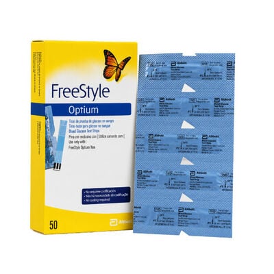 Freestyle Glucometro test tiras - Caja 50 UN