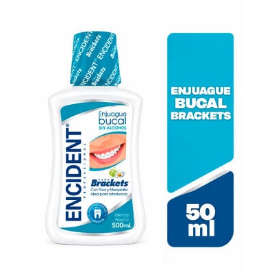 Encident Enjuage bucal Brackets - Frasco 500ml
