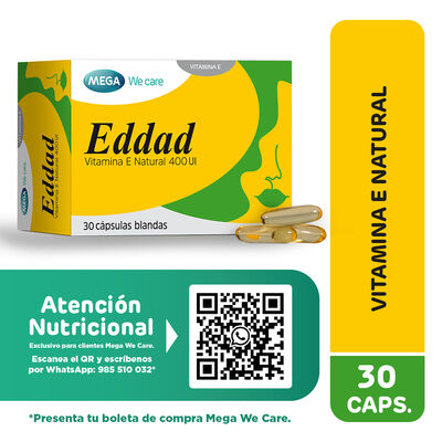 Eddad Vitamina E 400ui C&aacute;psulas Blandas - Caja 30 UN
