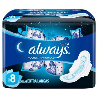 Always Seca Noches Tranquilas - Bolsa 8 UN
