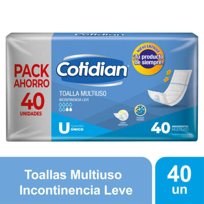 Cotidian Toalla Multiuso  - Bolsa 40 UN