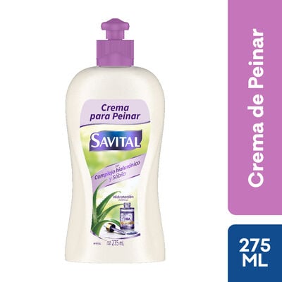 Savital Crema para Peinar Complejo Hialur&oacute;nico y S&aacute;bila - Frasco 275 ML