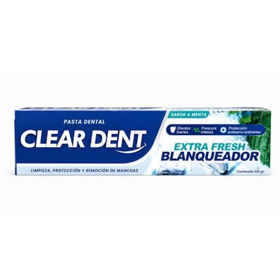 Pasta Dental Clear Dent Extra Fresh Blanqueador 220 Gr
