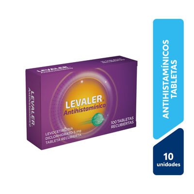 Levaler Antihistam&iacute;nico 5 Mg Tabletas Recubiertas - Bl&iacute;ster 10 UN