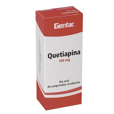 Quetiapina 100 Mg Comprimido - Caja 30 UN