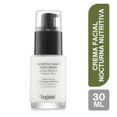 Veganis Crema Facial Nocturna Nutritiva - Frasco 30 ML