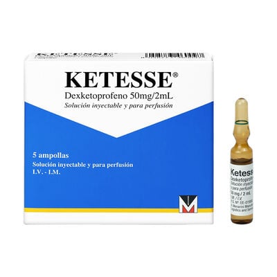 Ketesse 50mg/2ml soluci&oacute;n inyectable - 5 ampollas