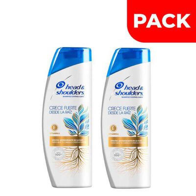 D&uacute;o Pack Shampoo Head & Shoulders Crece Fuerte - Frasco 375 ML
