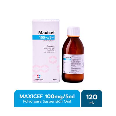 Maxicef 100 Mg/5Ml Suspenci&oacute;n Oral - Frasco 120 Ml