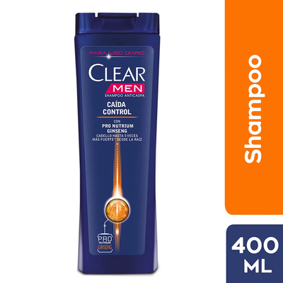 Shampoo Clear Men Ca&iacute;da Control  - Frasco 400 ML
