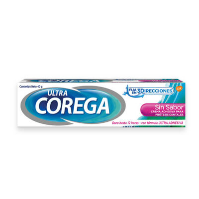 Crema Adhesiva Corega Ultra Sin Sabor - Tubo 40 G