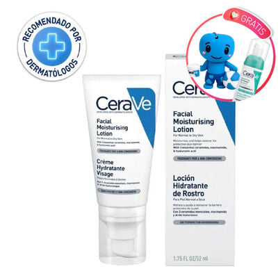 Loci&oacute;n Facial Hidratante Cerave - Frasco 52 Ml