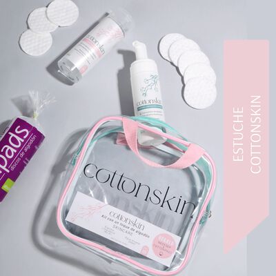 Pack Estuche CottonSkin Espuma 160 ML + Micelar 200 ML + Pads Algod&oacute;n 70 UN - 3 UN