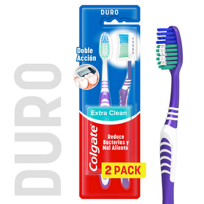 Cepillo Dental Colgate Extra Clean - Pack 2 UN