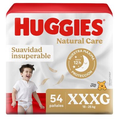 Pa&ntilde;ales Huggies Natural Care Bigpack Talla XXXG - Bolsa 54 UN