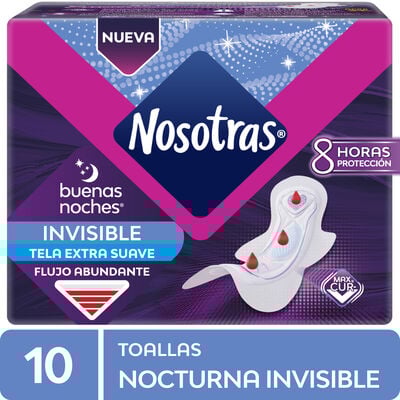 Nosotras Buenas Noches Invisible Tela - Bolsa 10 UN