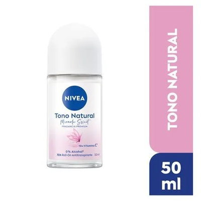Nivea Deo Mujer Roll Tono Natural Miracle Sweet 72Hrs - Frasco 50 ML