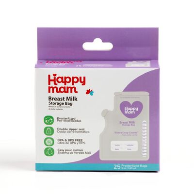 Bolsas de Almacenamiento de Leche Materna Happymam - Caja 25 UN