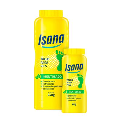 Isana Talco Mentolado 240G+60G - Pack 2 UN